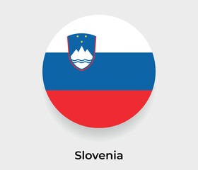 Slovenia flag bubble circle round shape icon vector illustration