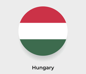 Hungary flag bubble circle round shape icon vector illustration