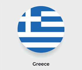 Greece flag bubble circle round shape icon vector illustration