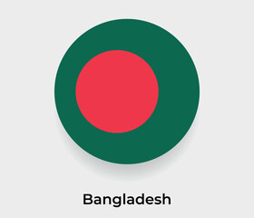 Bangladesh flag bubble circle round shape icon vector illustration © Kuemin