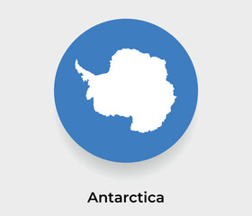 Antarctica flag bubble circle round shape icon vector illustration © Kuemin