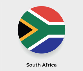 South Africa flag bubble circle round shape icon vector illustration © Kuemin