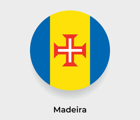Madeira flag bubble circle round shape icon vector illustration