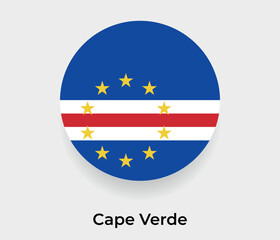 Cape Verde flag bubble circle round shape icon vector illustration