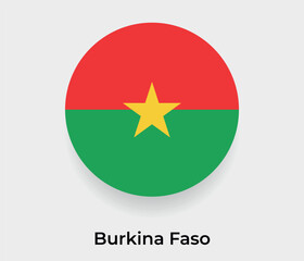 Burkina Faso flag bubble circle round shape icon vector illustration