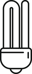 Indoor smart lightbulb icon outline vector. Online illumination. Home light