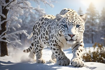 snow leopard cub generative ai 