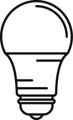 Online remote bulb icon outline vector. Home control. Led bulb