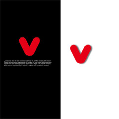 Letter V logo design 
