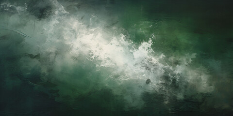 Fototapeta premium Abstract dark green background with white elements