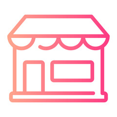 restaurant gradient icon