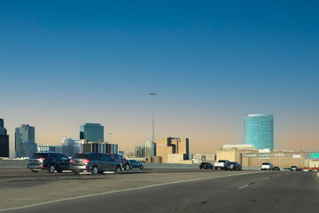 skyline of Fort Worth from highway 30