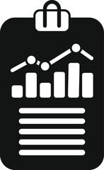 Paper cash graph icon simple vector. Funny invoice. Finance cash