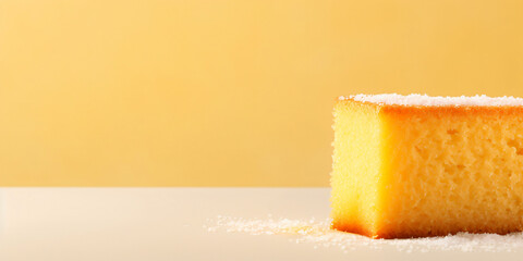 lemon cake with copy space