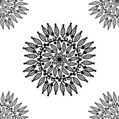 Mandala coloring book for kids. Adults mandala coloring page. Mandala coloring page for relaxing