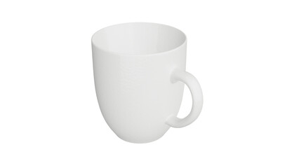 Cup with handle on isolated background, alpha, transparent, png