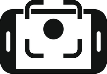 Scan control reality icon simple vector. Smart future. Rotate scan marker