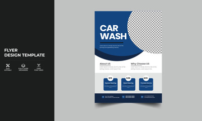 Car Wash Cleaning Service Flyer Design Template, Car Wash Flyer Design Template, Auto repair flyer