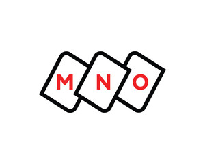 Letter M N O logo design