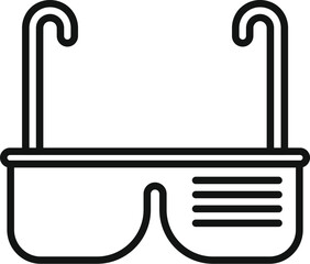 Augmented reality glasses icon outline vector. Vr headset. Game digital