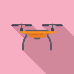 Drone technology icon flat vector. Ai camera. Robot tech vehicle