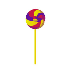 Candy on a stick. Lollipop on a white background. Vector.