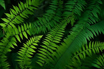 Fototapeta na wymiar Mix and match different types of ferns.