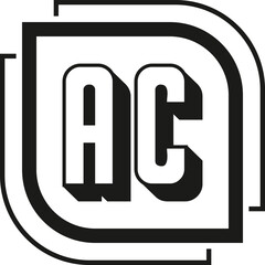 AC Letter Monogram Logo Design