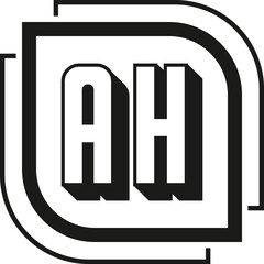 AH Letter Monogram Logo Design