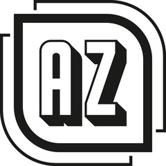 AZ Letter Monogram Logo Design