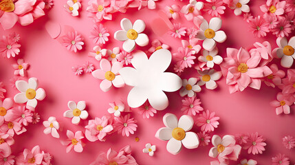 Simple illustration of rose flower background. Free space for product placement or advertising text.