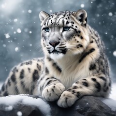Snow Leopard Photography Stock Photos cinematic, wildlife, snow leopard, for home decor, wall art, posters, game pad, canvas, wallpaper