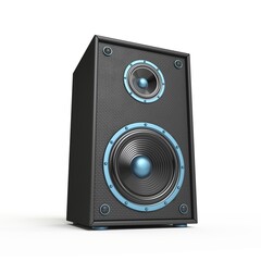 Black and blue speaker 3D