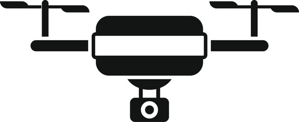 Smart digital drone icon simple vector. Land video toy. Mobile smart