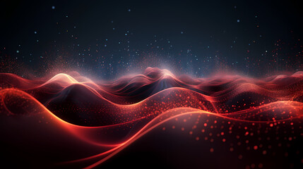 Fototapeta na wymiar Abstract digital wave particles PPT background poster wallpaper web page