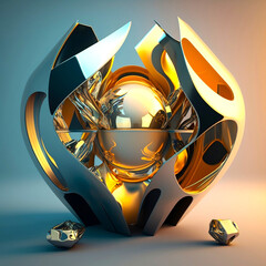 Sculpture - Artificial is a collection of 50 limited edition digital art that blends the beauty of organic forms with the precision of digital technology