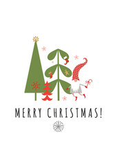 cartes de noel, merry christmas, 2024, gnomes de noel, noël, carte, vecteur, cadeau, vacances, illustration, père noël, dessin animé, célébration, hiver, content, joyeux, conception, saluer, fun, art,