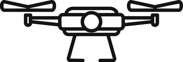 Drone control vehicle icon outline vector. Ai robot camera. Spy land