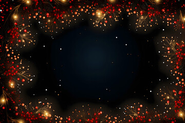 Fototapeta premium christmas tree decorations, santa claus with gifts, snowman in the snow, christmas gift boxes 