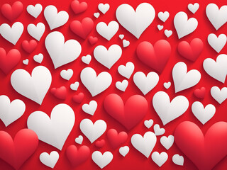 Valentine's day background with red hearts. Valentines day background