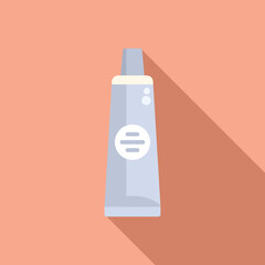 Laptop repair thermo paste tube icon flat vector. Data system. Fix app data