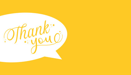 Thank you speech bubble banner. Can be used for business, marketing and advertising. Vector EPS 10. Isolated on white background