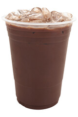 Iced cocoa drink cutout