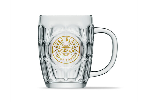 Empty Beer Glass Mockup