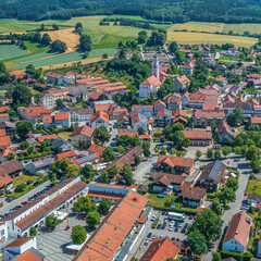 Bad Birnbach im Niederbayerischen Bäderdreieck von oben 