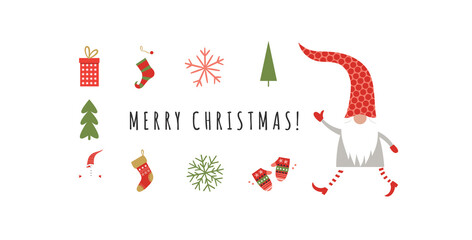 cartes de noel, merry christmas, 2024, gnomes de noel, noël, carte, vecteur, cadeau, vacances, illustration, père noël, dessin animé, célébration, hiver, content, joyeux, conception, saluer, fun, art,