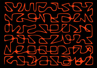 Continuous abstract line art for background design. Vector illustration