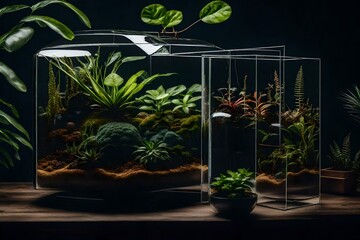 Arrange your plants in a terrarium.