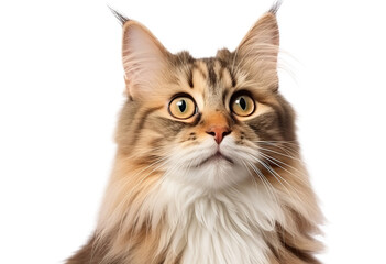 Naklejka na ściany i meble portrait of Siberian cat on transparent background