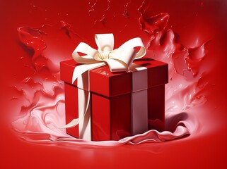 Red Gift Box with Bow